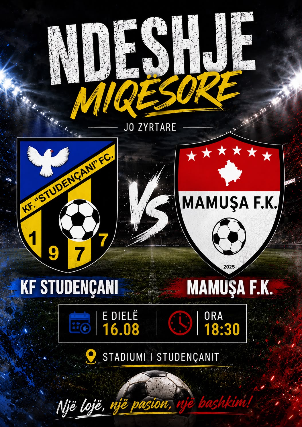 Ndeshja miqësore KF Studençani kundër KF Mamusha